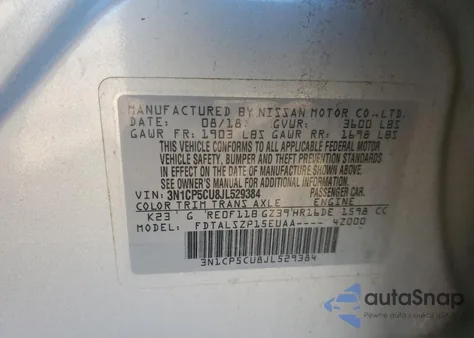 2018 Nissan Kicks S from USA, damaged, VIN 3N1CP5CU8JL529384